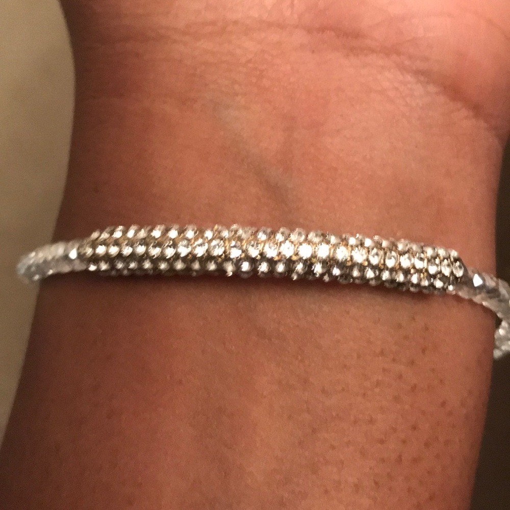 Silver beaded bracelet